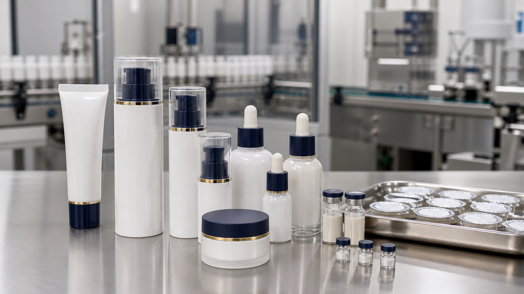 Gama premium de cosmética funcional y dermocosmética en airless, tubos y viales